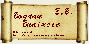 Bogdan Budimčić vizit kartica